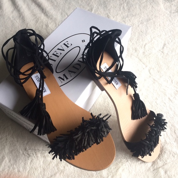Steve Madden Shoes - Steve Madden Alaine Fringe Wrap Sandals