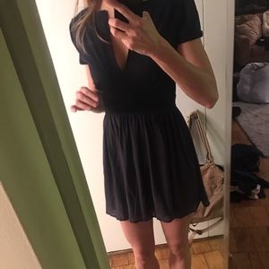 Navy chiffon and cotton dress for date nights!