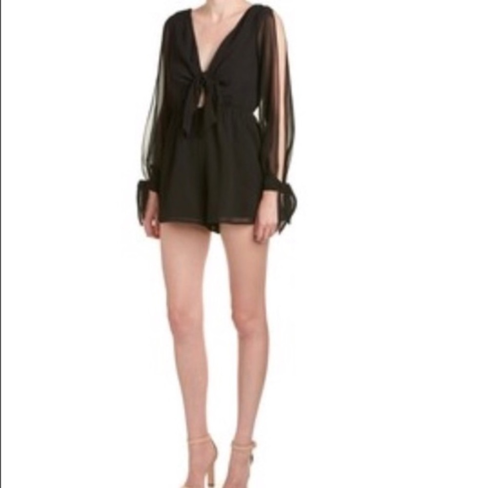 Bobbles and Lace Black Romper