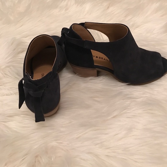 Sold Lucky Brand Blue Peep Toe Booties - Picture 6 of 8