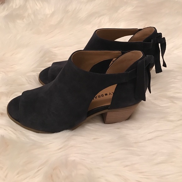 Sold Lucky Brand Blue Peep Toe Booties - Picture 3 of 8