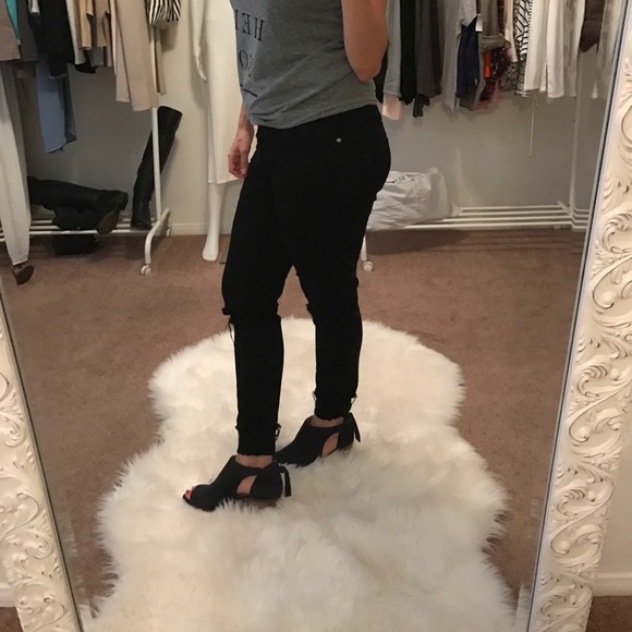 Sold Lucky Brand Blue Peep Toe Booties - Picture 4 of 8