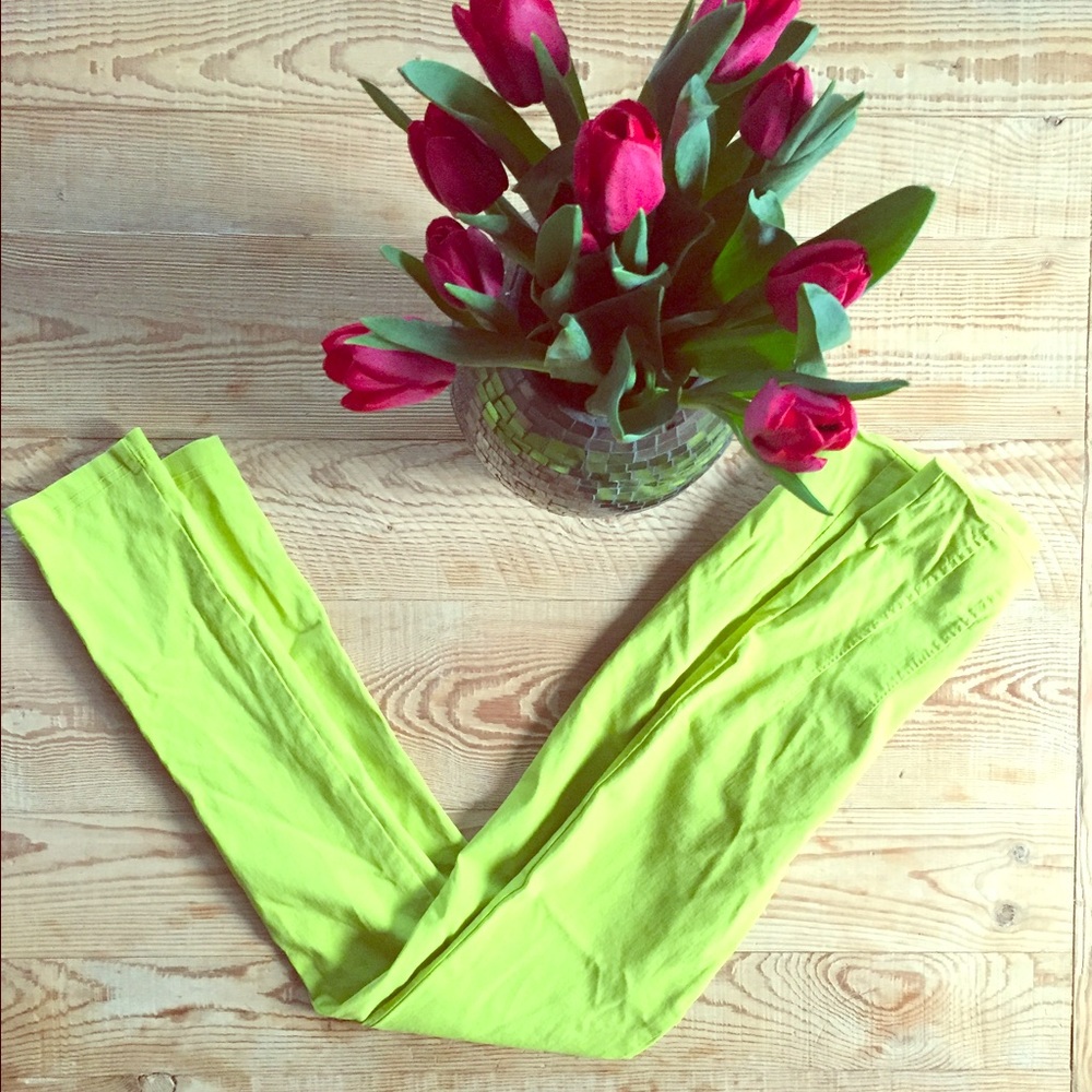 Akira neon green stretch leggings