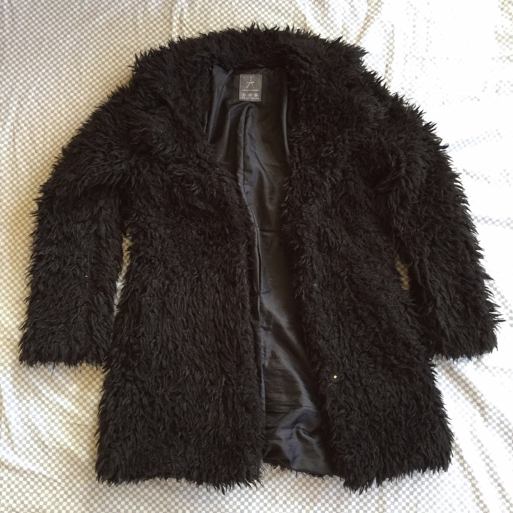 Furry black coat