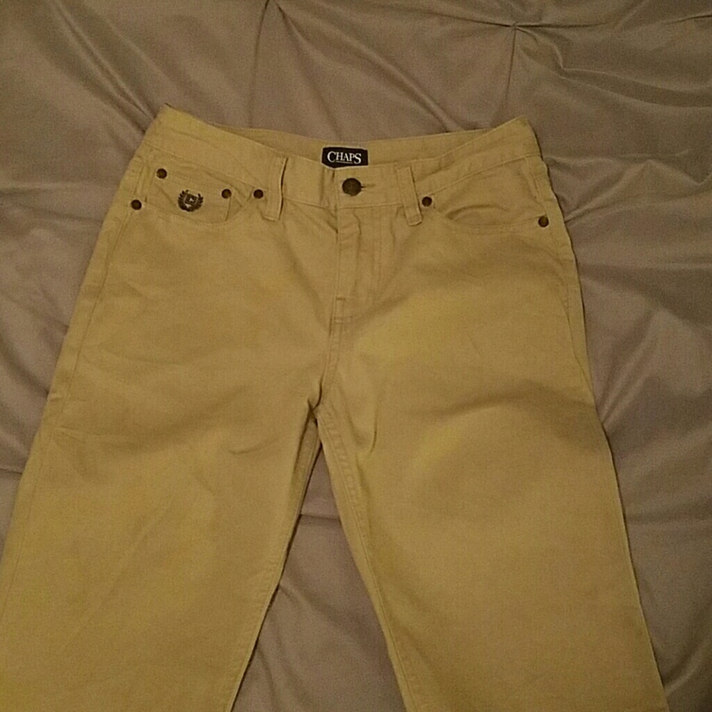 Chaps size 14 boys khaki pants strait cut