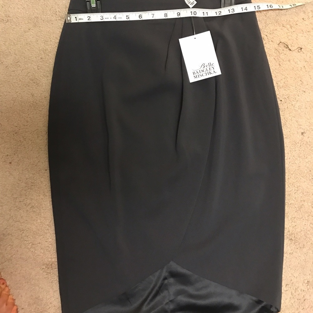 Badgley mischka charcoal black pencil skirt Nwt 4