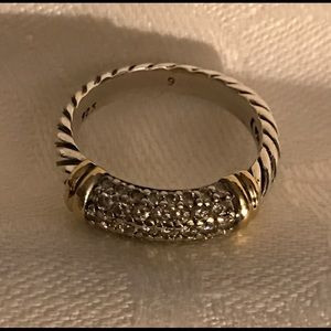 DavidYurmanPaveDiamond Metro18kt SterlingRing