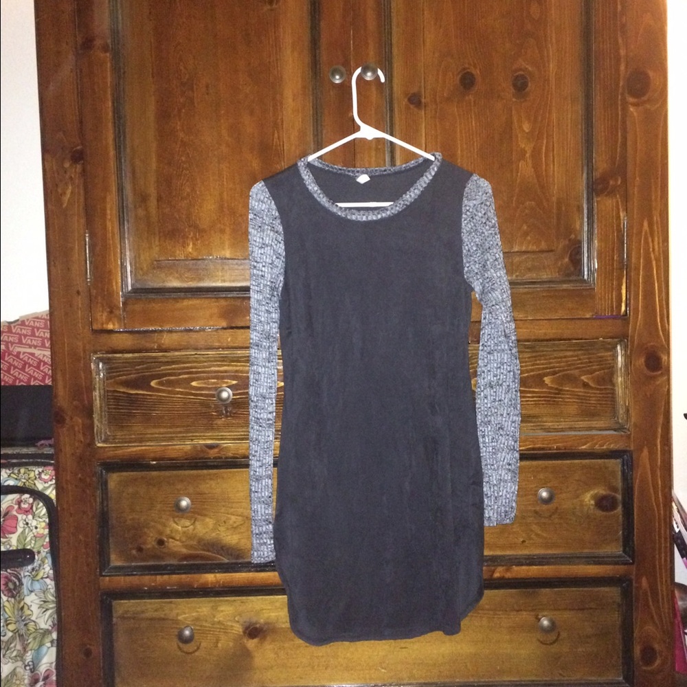 Black and grey suede dress. Made in USA! 🇺🇸