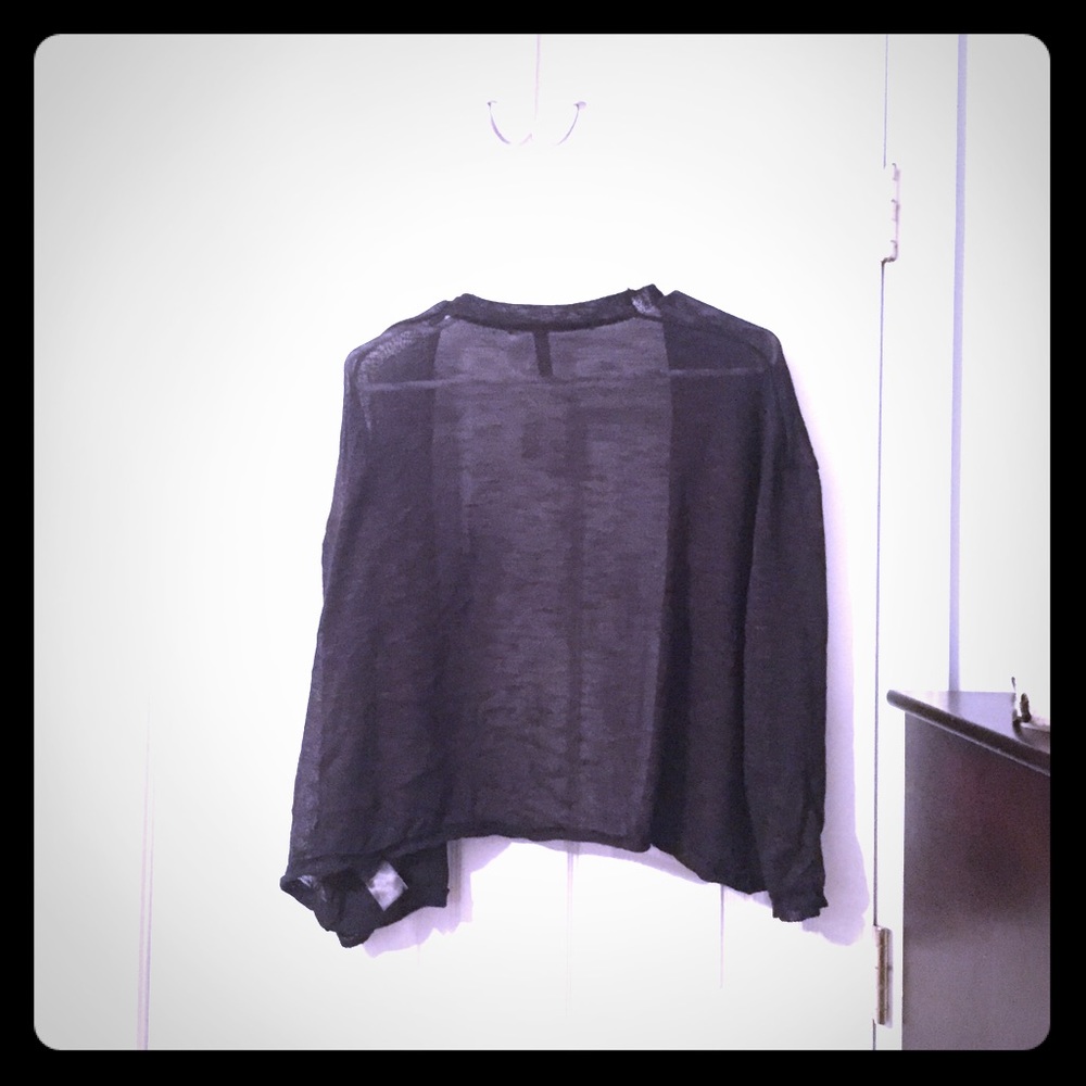BRAND NEW H&M Sheer black cardigan sweater