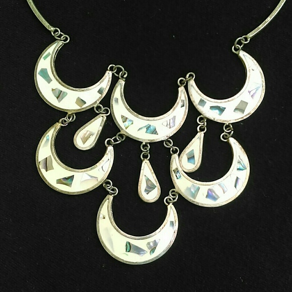 SOLD Taxco Mexican Sterling Enamel Abalone - Picture 2 of 8