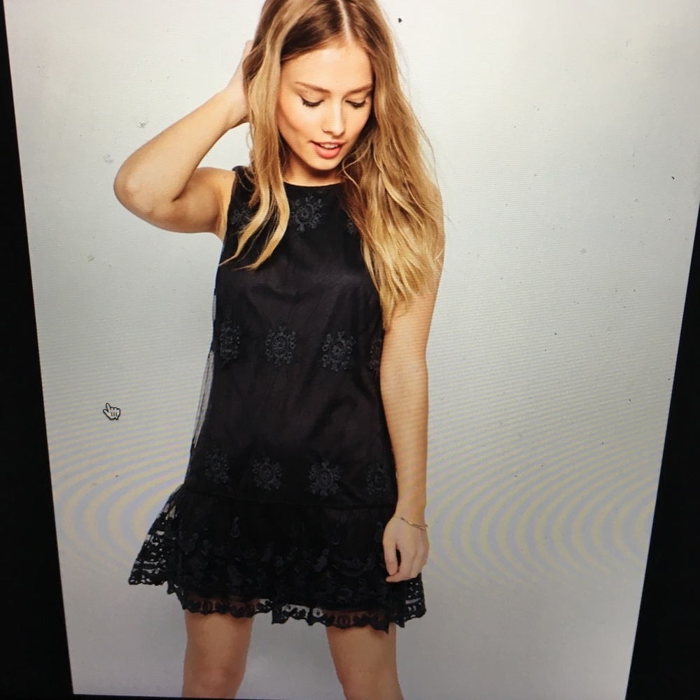 ASOS Embroidered mesh lace dress