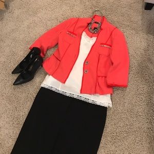 White House Black Market coral blazer