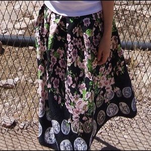 floral pleated skirt