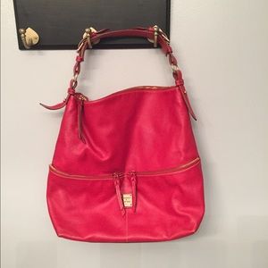 Red Dooney & Bourke Leather pocket shoulder bag.