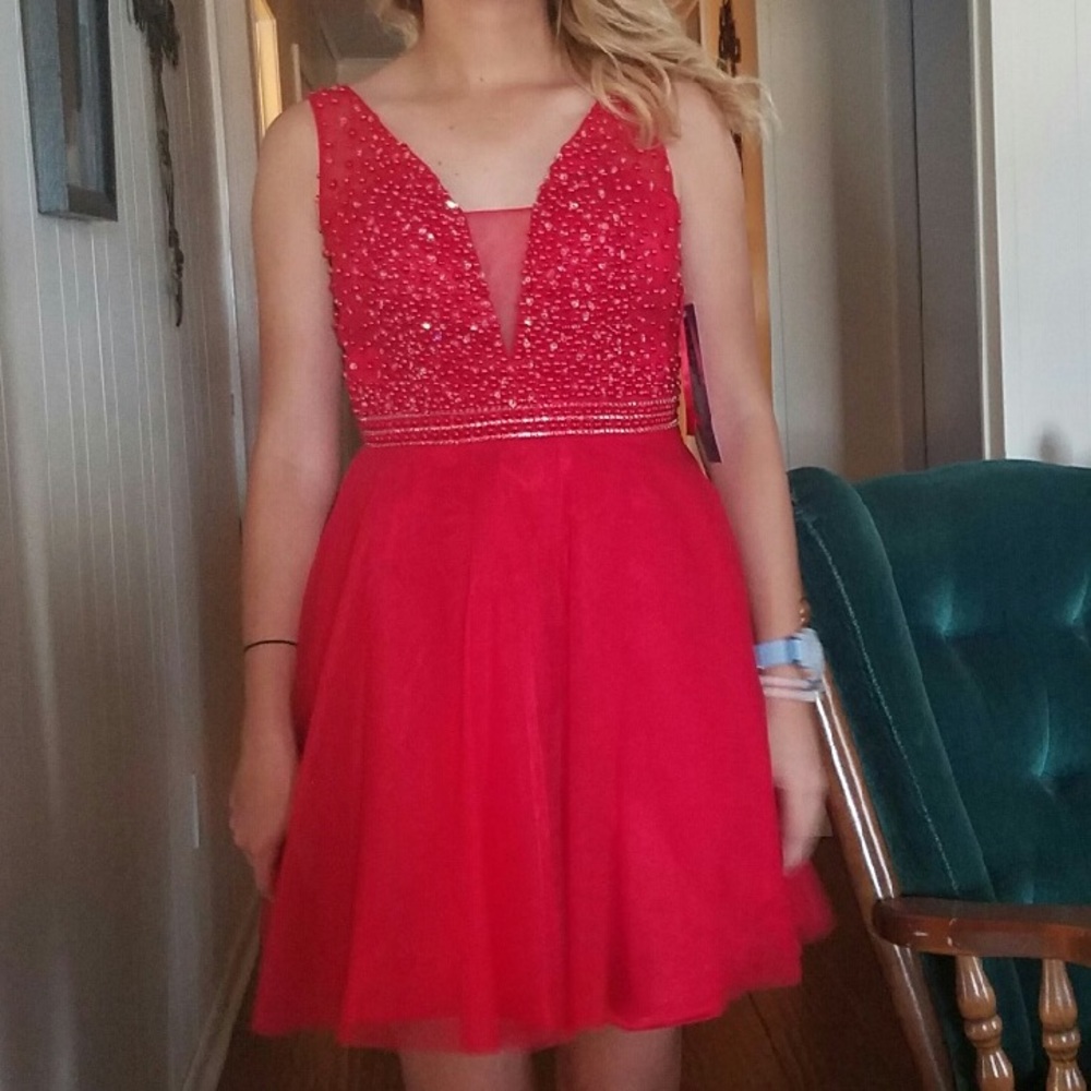 Red homecoming dress