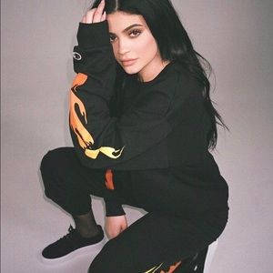 Kylie shop flames crewneck