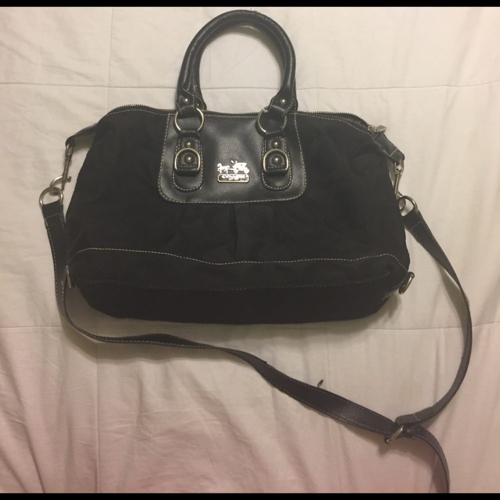 Large black coach tote!