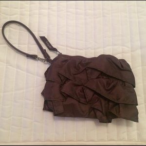 Cute purple ruffle clutch BRAND NEW