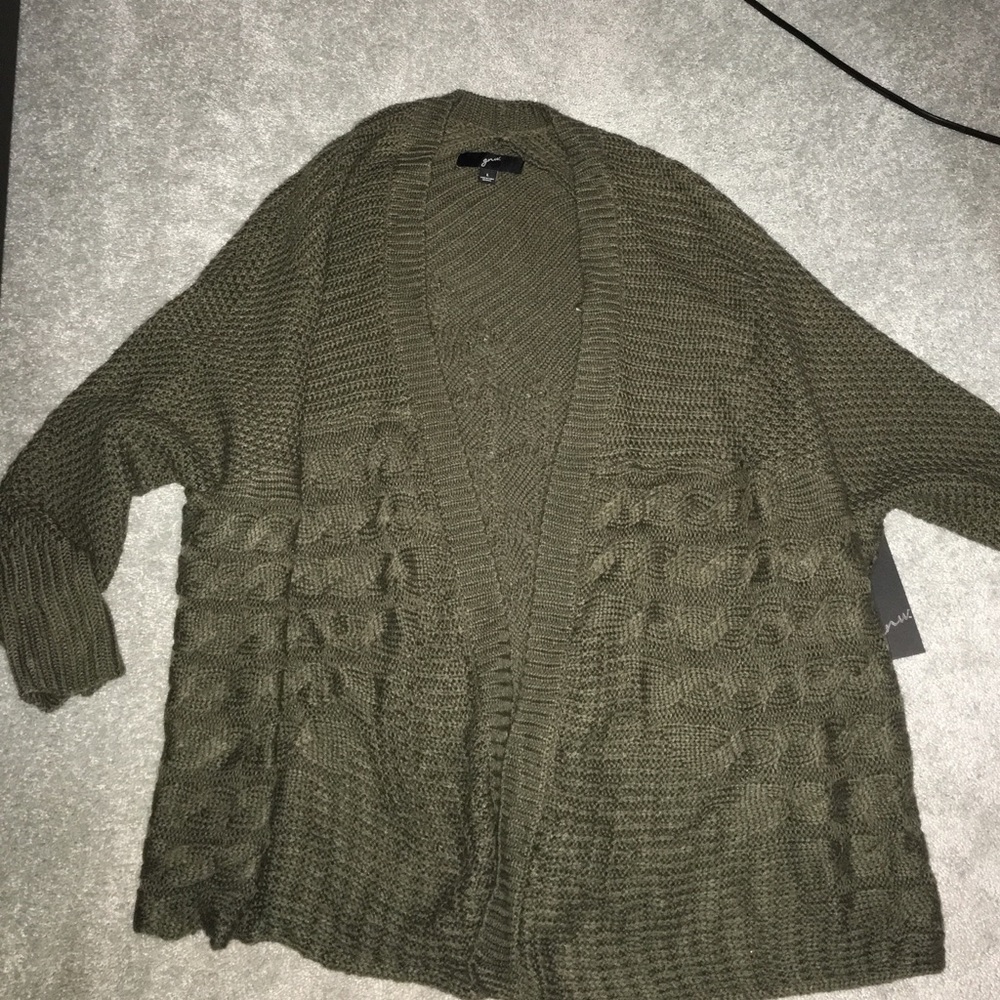 Green Knitted Cardigan