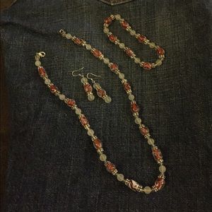 Handmade beaded jewelry set