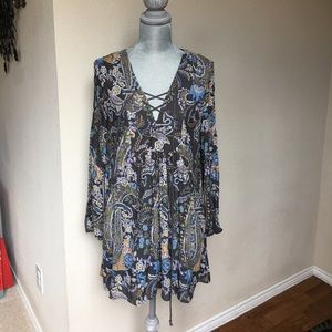 Free People paisley tunic dress
