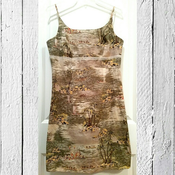PRICE⬇Vacation Vibes Palmtree Print Tank Dress - Picture 2 of 5