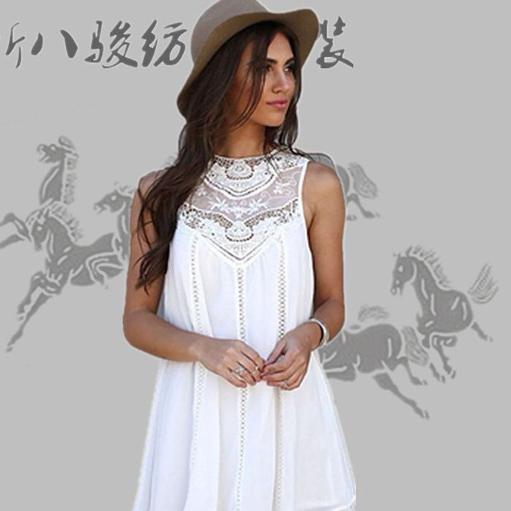 🎉HP🎉 🌸White Hollowed Out Lace Dress🌸 - Picture 1 of 5