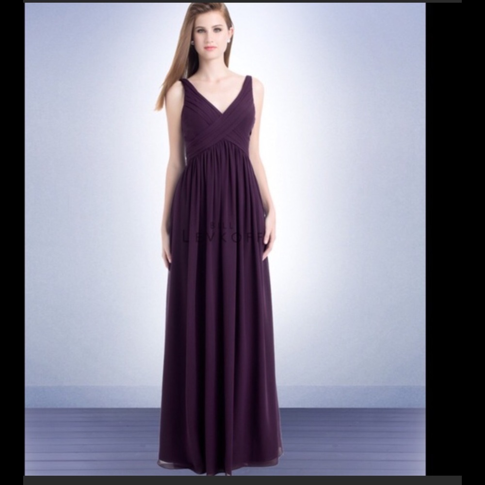Plum Bill Levkoff Bridesmaids Dress style 730