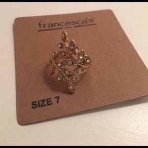 Francesca's Gold Leafy Ring