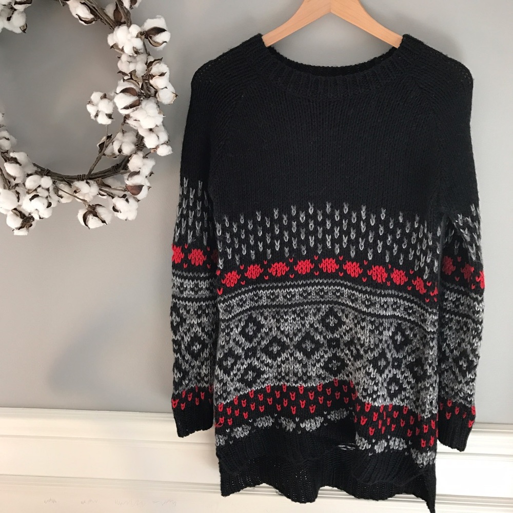 ‼️ 1 Left! Size S NWOT Fair Isle Sweater dress - Picture 1 of 3
