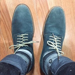 Suede Desert Boots Navy Chukka 9.5 Clarks Style