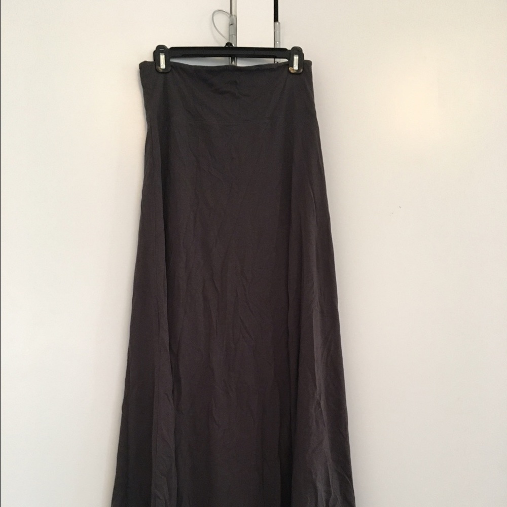 Cotton grey maxi skirt