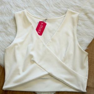 White crop top