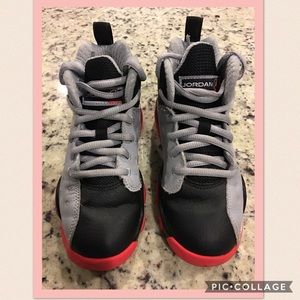 Black, Silver and Hot Pink Jordan's