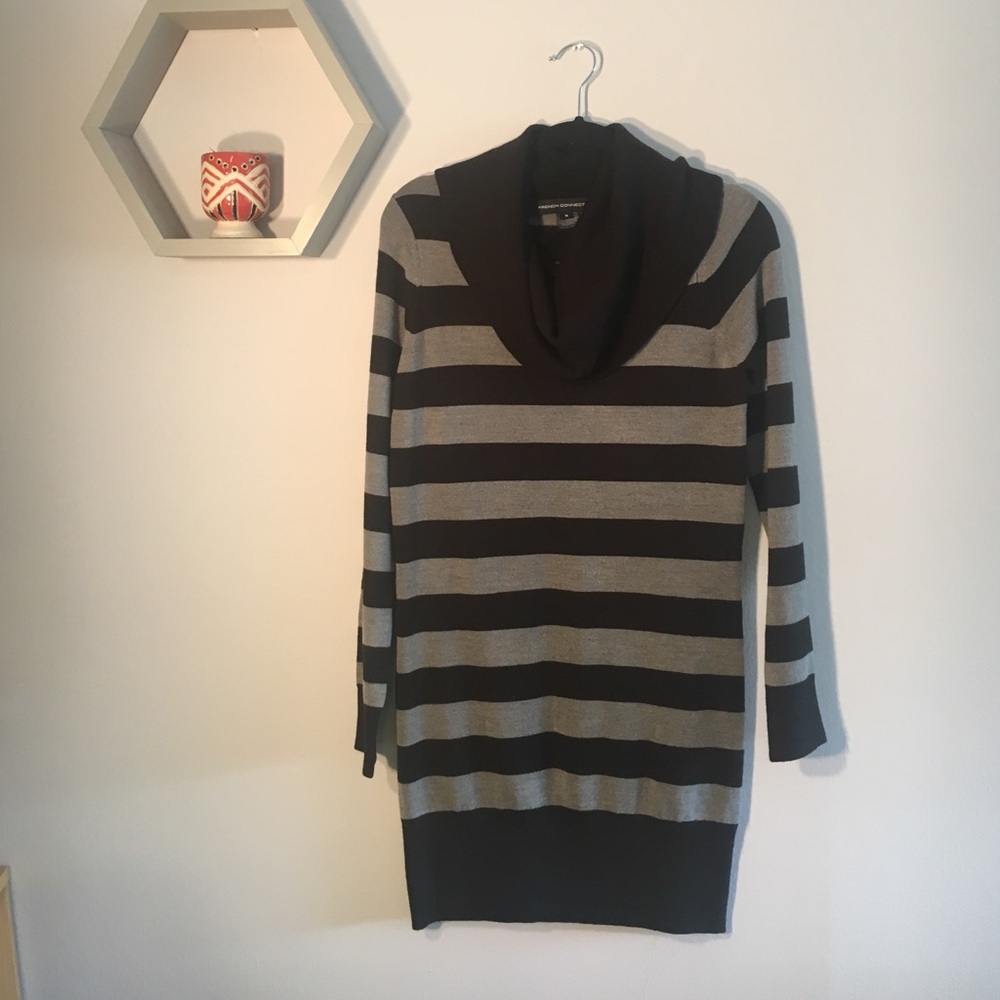 Cowl neck French connection sweater dress