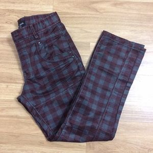 Men's checkered loose fit straight leg pants