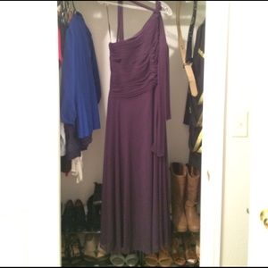 Formal dress in plum