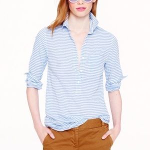 J. Crew Rumpled Stripe Popover