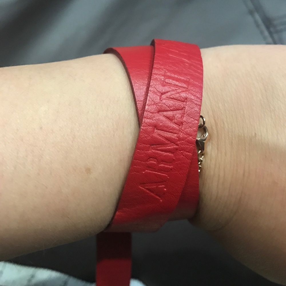 Armani jeans leather bracelet