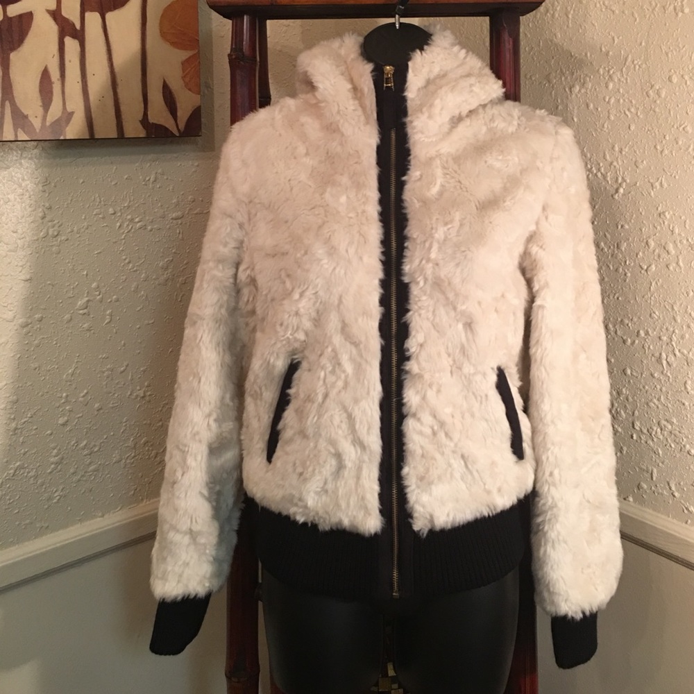 FAUX FUR BOMBER COAT JACKET✨