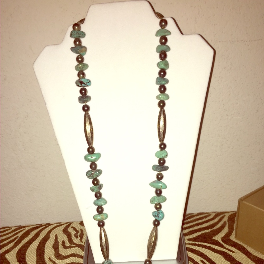 Vintage silver and stone necklace