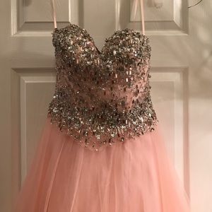 Pink Ballroom Dress with Embellishments