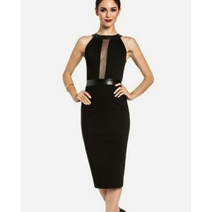 Dailylook Mesh Strip Midi Dress