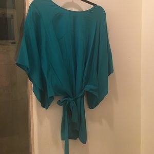 Teal blue colored tunic dress