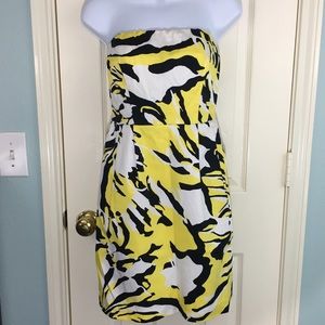 Express Design Studio Strapless Dress pencil skirt