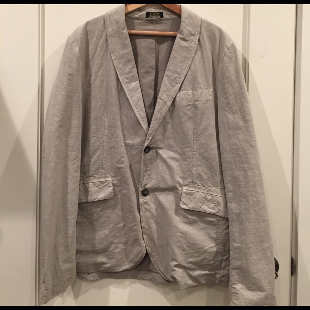 CLOSED Men's Jacket; Size 52; cotton/flax blend