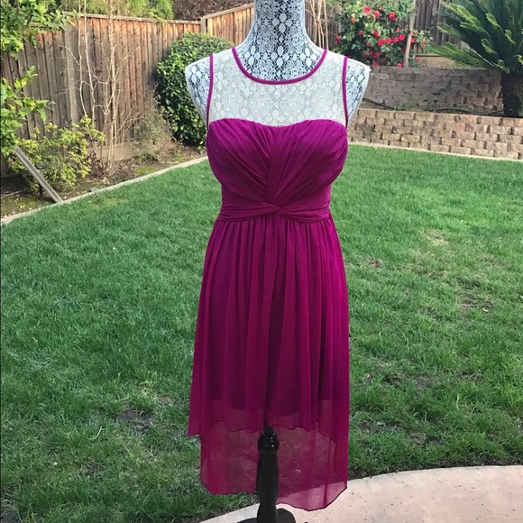Magenta High-low Dress - Picture 1 of 4