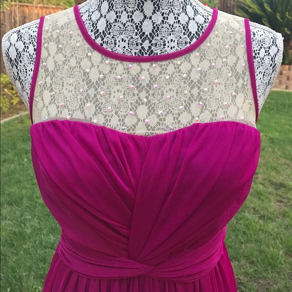 Magenta High-low Dress - Picture 2 of 4