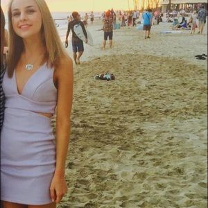Purple cutout dress