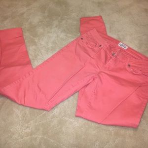 Peachy orange denim pants